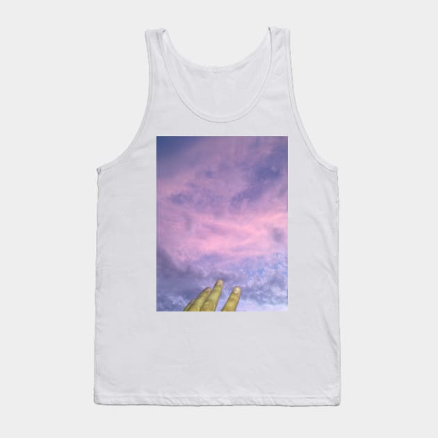 Pink Sky Eyes Tank Top by turddemon